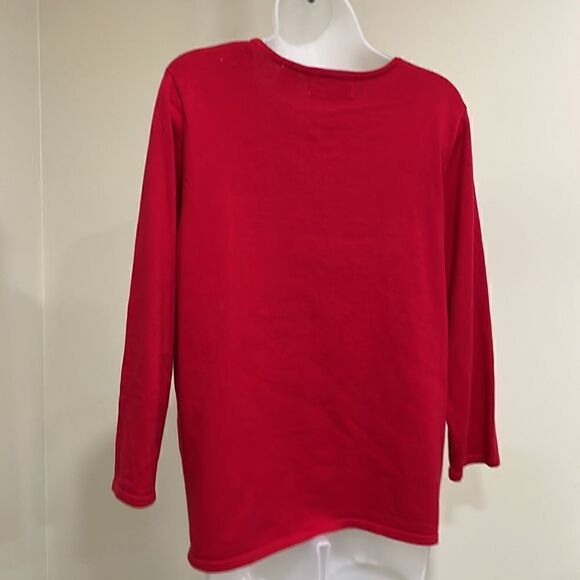 NWOT Alfred Dunner red and black sparkly sweater. Size M medium 8/10 - Picture 4 of 8